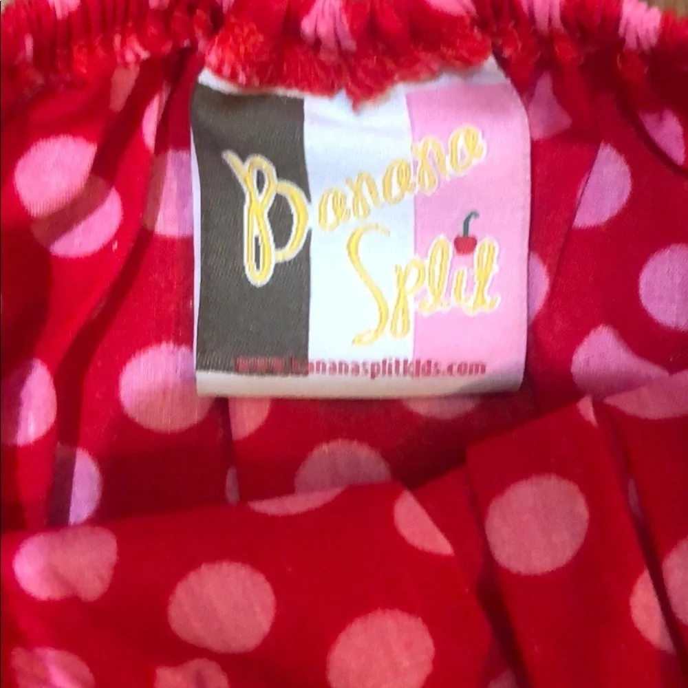 NWOT Girls polka dot matching set size 6X